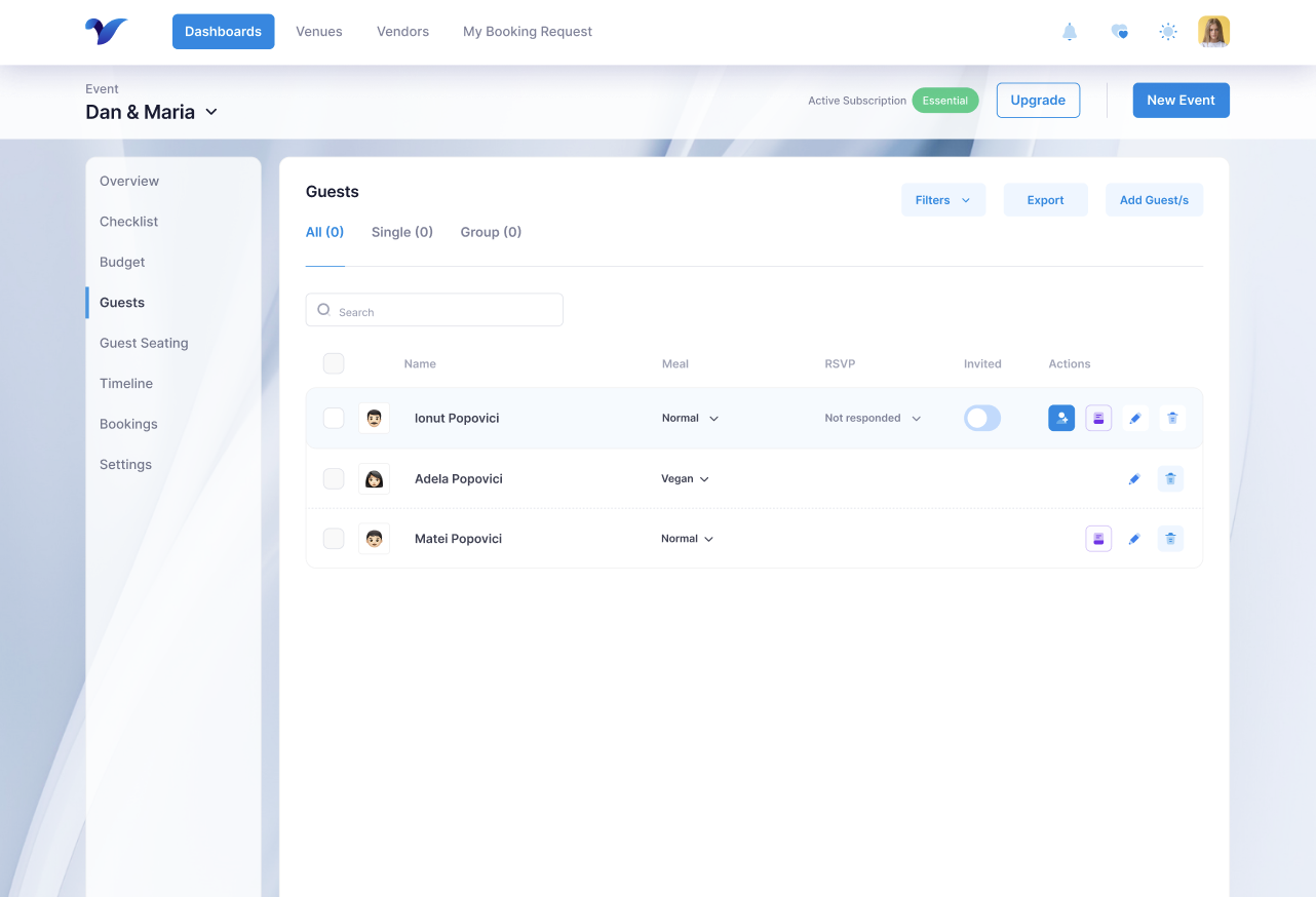 Guest List Management
